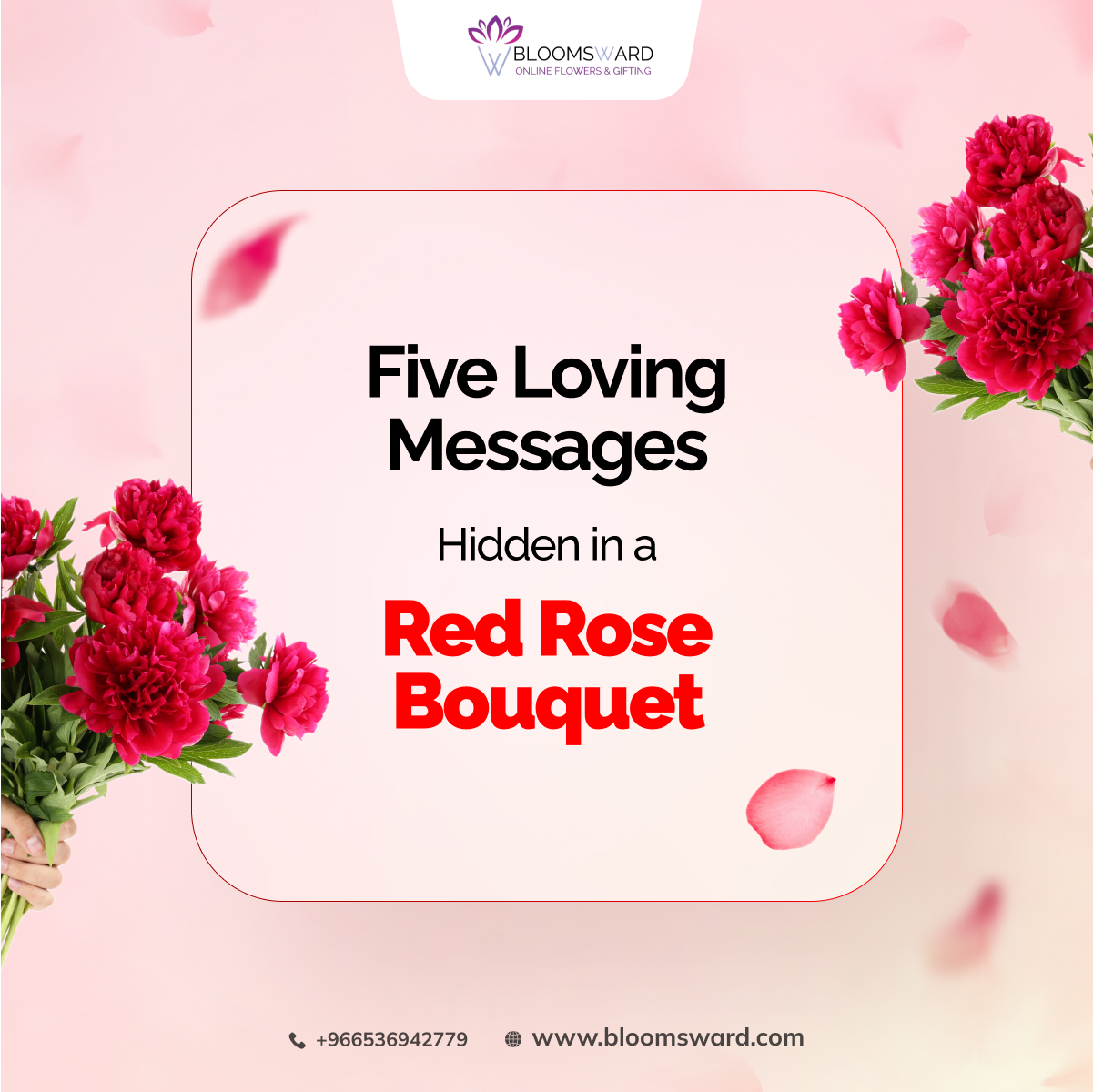 Five Loving Messages Hidden in a Red Rose Bouquet