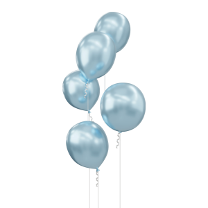 5 Blue Balloons