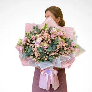 The Pink Muse - Eustoma and Baby Rose
