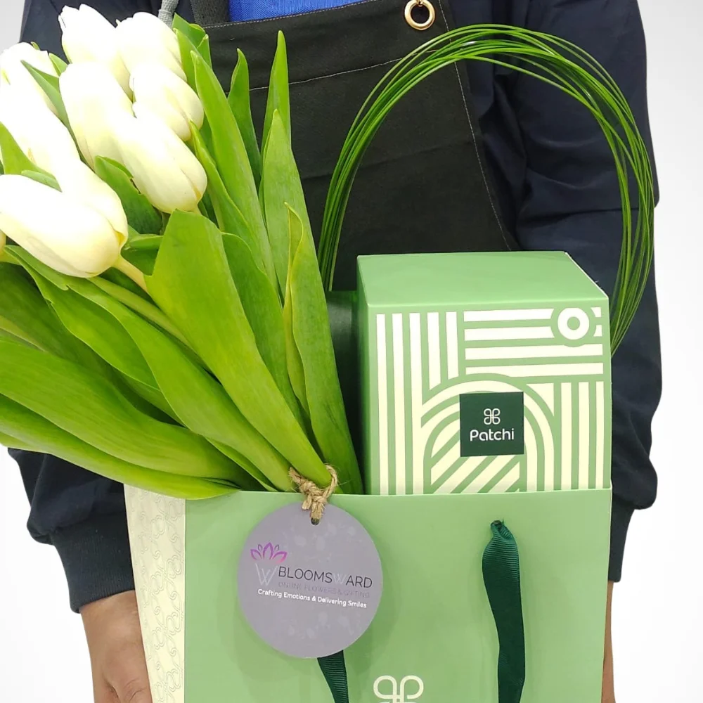 Patchi Box With 20 Tulips - 500 gm
